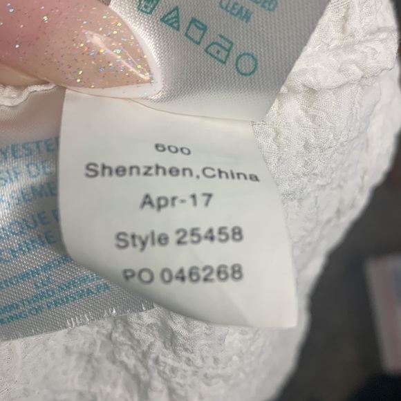 - Lilly Pulitzer Mays Top in white Size XXSmall Tank Top Ruffles Tassels 2… - Picture 10 of 12